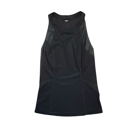 lululemon athletica Black Tonal Colorblock High Neck Tank Top Size 6/Small - Picture 1 of 6